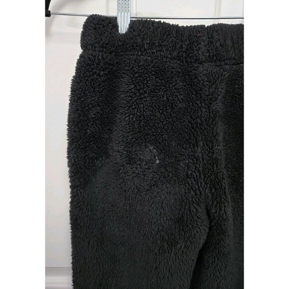 Adidas Girl's Elastic Waistband Cozy Fuzzy Joggers in Black, Size 7/8 - Picture 4 of 5
